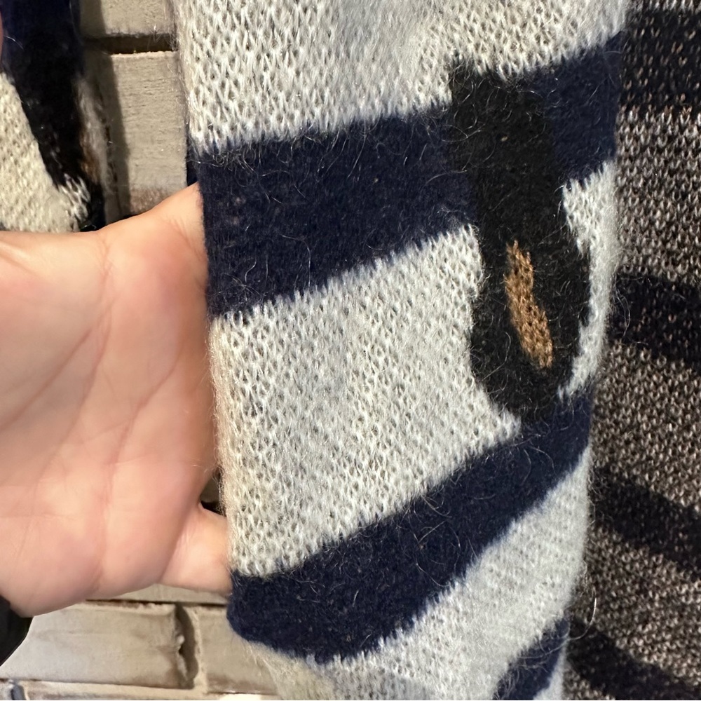 Revolve Lpa Leopard Print Stripe Long Cardigan Xs… - image 4